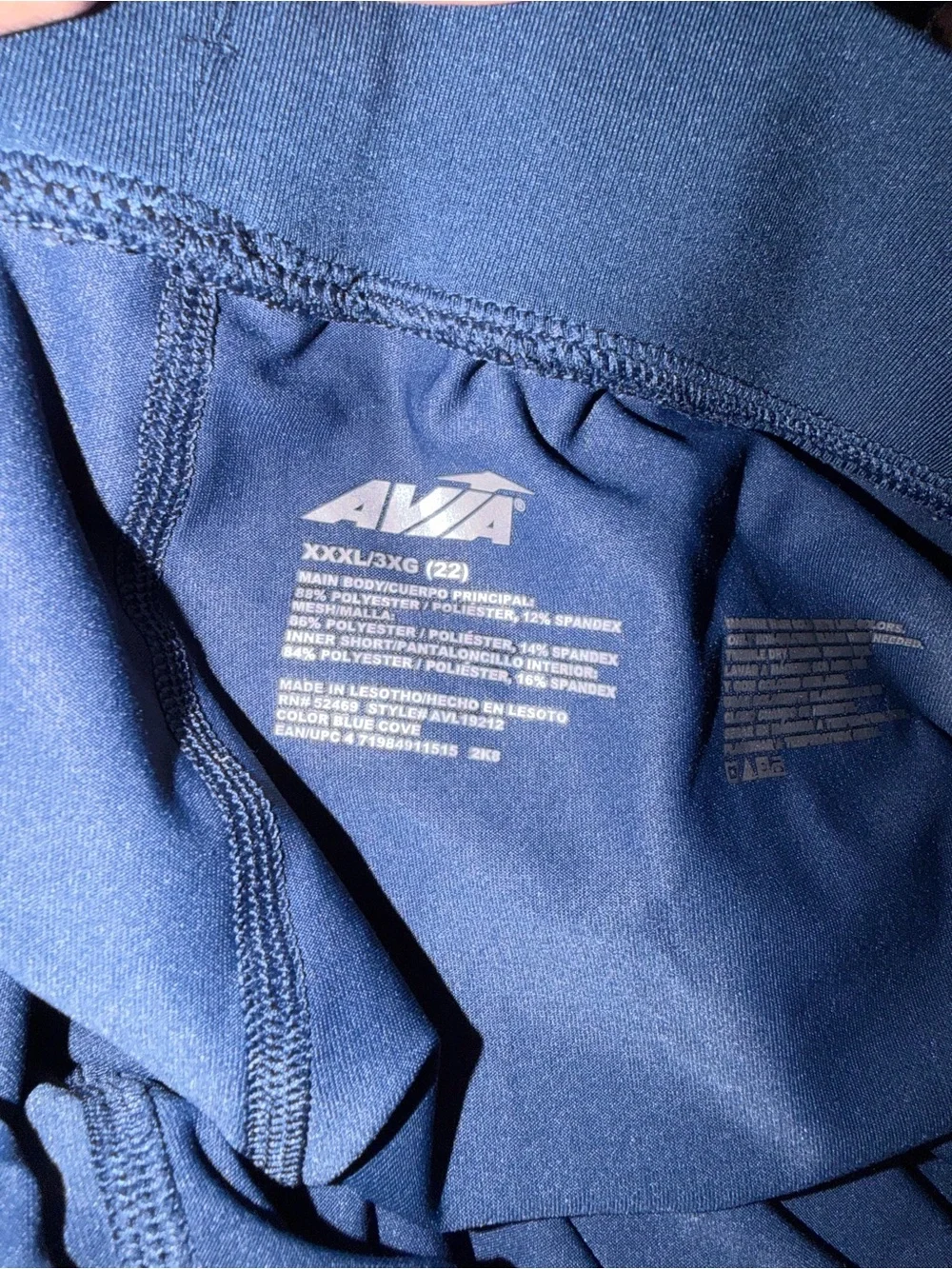 3/$15 🌟 AVIA Blue Athletic Running Shorts Built-In Liner Women’s 3X (22) - Picture 3 of 6
